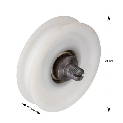 Hissmekano - Hanger roller, Thyssen, M2TS4/D4, 70/60/10x26mm, with rope ...